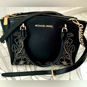 Michael Kors Black with Gold Embellishments Small Purse